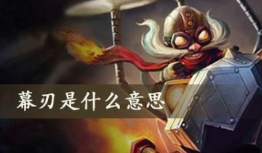 幕刃是什么意思 女的幕刃梗-九美库